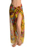 Summer Flowers & Butterflies On Yellow Unisex Scarf & Beach Sarong