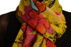 Summer Flowers & Butterflies On Yellow Unisex Scarf & Beach Sarong
