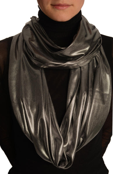Shiny Silver Dots Snood Scarf