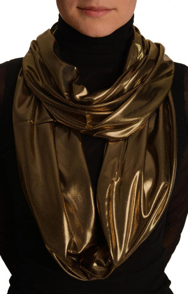 Shiny Gold Dots Snood Scarf