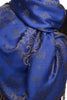 Small Butterflies On Klein Blue Pashmina With Tassels