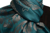 Large Paisley & Roses On Cerulean Blue Pashmina With Tassels
