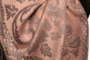 Large Paisley & Roses On Chestnut Pink Pashmina With Tassels