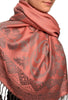 Large Paisley & Roses On Puce Pink Pashmina With Tassels