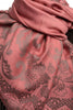 Large Paisley & Roses On Dark Pink Pashmina With Tassels
