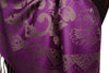 Large Paisley & Roses On Purple Pashmina With Tassels