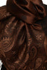 Ovals & Paisleys On Brown Pashmina With Tassels