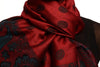 Ovals & Paisleys On Burgundy Pashmina With Tassels