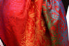 Large Ombre Paisley On Red Pashmina With Tassels