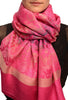 Gradient Flowers On Fuchia Pink Unisex Pashmina