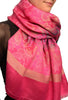 Gradient Flowers On Fuchia Pink Unisex Pashmina