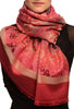 Gradient Flowers On Bourgundy Unisex Pashmina