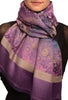 Gradient Flowers On Purple Unisex Pashmina