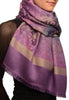 Gradient Flowers On Purple Unisex Pashmina