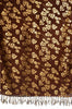 Gold Leafs Print On Brown Pashmina With Tassels