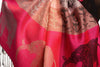 Silver Lurex & Elephants On Magenta Pink Pashmina With Tassels