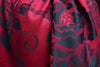 Large Prussian Blue Roses Bright Pink Pashmina With Tassels