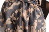 White Butterflies With Gold Trim On Blue Scarf