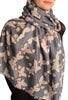 White Butterflies With Gold Trim On Blue Scarf