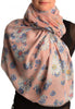 Tea Rose With Gold Trim Daisies Scarf