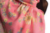 Pink With Gold Trim Daisies Scarf