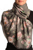 Grey With Gold Trim Daisies Scarf