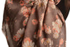 Brown With Gold Trim Daisies Scarf