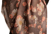 Brown With Gold Trim Daisies Scarf