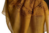 Large Floral Printed Lace On Mustard Brown