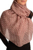 White Polka Dot On Puce Pink Unisex Scarf