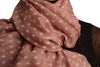 White Polka Dot On Puce Pink Unisex Scarf