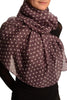 White Polka Dot On Purple Unisex Scarf