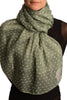 White Polka Dot On Moss Green Unisex Scarf