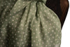 White Polka Dot On Moss Green Unisex Scarf