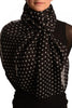White Polka Dot On Black Unisex Scarf