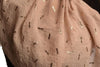 Red Gold Printed Dragonfly On Mocha Scarf
