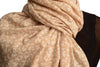 Small White Flowers On Textured Beige Scarf