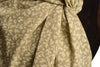 Small White Flowers On Textured Green Scarf
