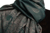Small Paisley On Teal Blue Pashmina With Tassels
