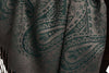 Small Paisley On Teal Blue Pashmina With Tassels
