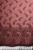 Small Paisley On Puce Pink Pashmina With Tassels