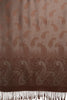 Small Paisley On Brown Pashmina With Tassels