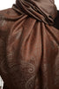 Small Paisley On Brown Pashmina With Tassels