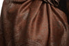 Small Paisley On Brown Pashmina With Tassels