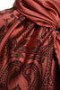 Large Paisley On Chestnut Pink Pashmina With Tassels