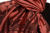 Large Paisley On Chestnut Pink Pashmina With Tassels