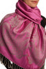 Large Paisley On Pink Pashmina With Tassels