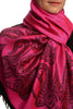 Large Paisley On Magenta Pink Pashmina With Tassels