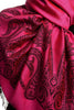 Large Paisley On Magenta Pink Pashmina With Tassels