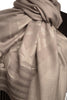 Rising Sun On Silver Grey Pashmina With Tassels